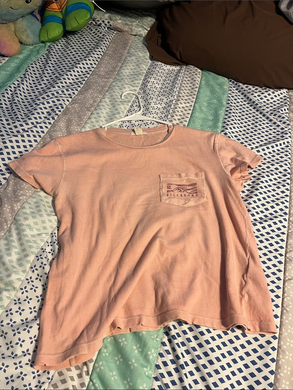 Billabong Peach Short Sleeve Pocket Tee